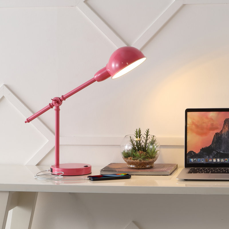 Lampe de bureau Candas, Rose