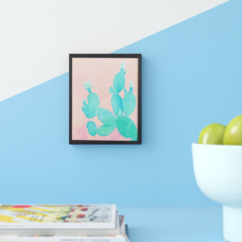 «Pastel Cactus», impression sur toile tendue, H 14 po x l 11 po x P 0,5 po, Affiche