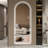 Arch Design LED Full Length Mirror with Dimmable Lights, High Definition, Explosion-Proof, Standing or Wall-Mounted for Makeup and More