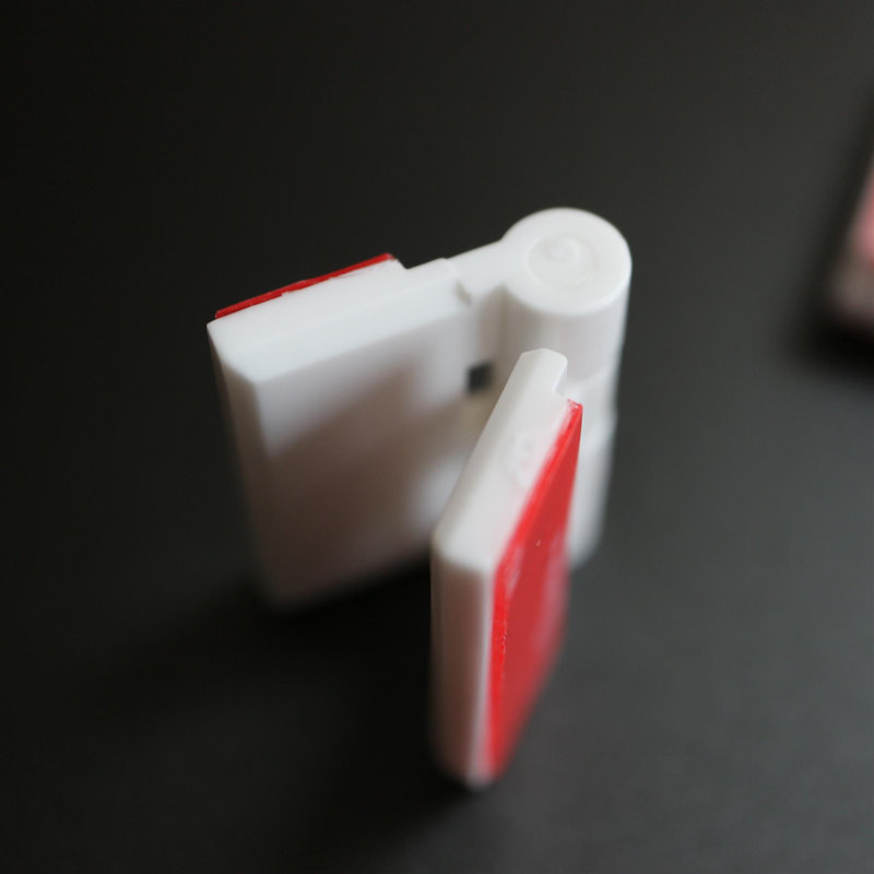 White Acrylic Hinges - No Glue Required Self Adhesive, White Plastic 24mm