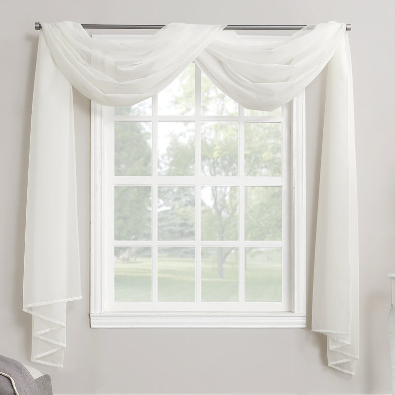 Écharpe de fenêtre en voile transparent Monona, Coquille d'oeuf