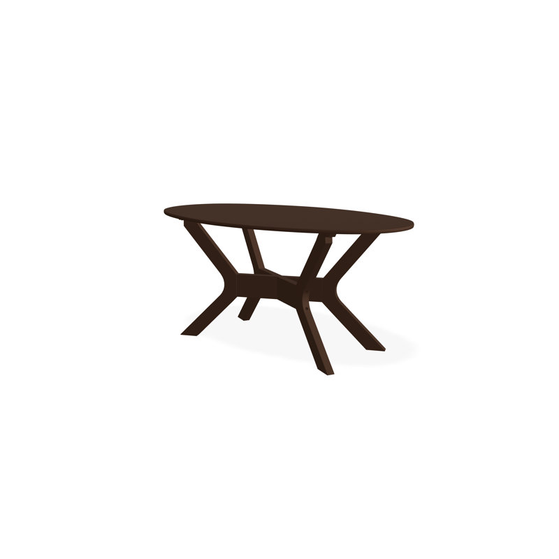 24" x 42" Marine Grade Polymer Outdoor Coffee Table, Brown/Kona