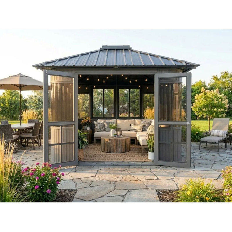 Colorado 14.5 Ft. W x 9.5 Ft. D Ultrawood Composite Patio Gazebo
