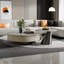 Light luxury minimalist marble round coffee table-107443176