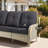 3-Person Outdoor Seating Group With Cushions And Led Coffee Table , All-Weather Wicker Patio Set-1407365136