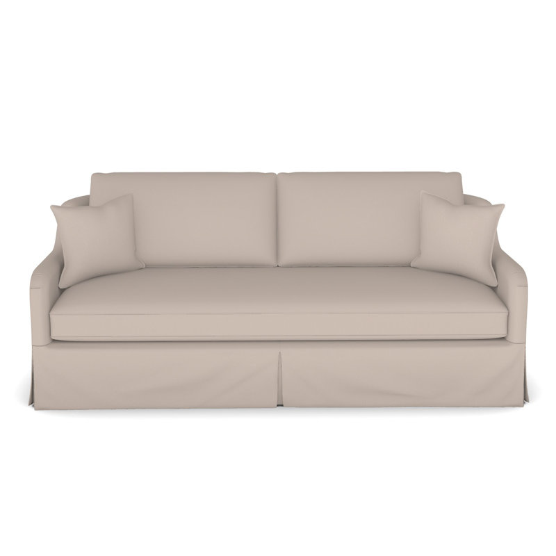 Fisher Waterfall Skirt Bench Seat Sofa, Jiggles Fawn