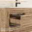 Meuble-lavabo mural simple 48 po avec lavabo intégré, robinet et armoire de salle de bain flottante Farmhouse-1028941585