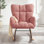 Chaise berçante rembourrée Teddy