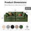 Canapé deux places modulaire Cloud Loveseat de 200 cm (78,7 po), en tissu mousse bicolore doux, aucun assemblage requis pour le salon (vert)-24376984-247067020