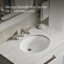 Lavabo de salle de bain ovale encastré en céramique Caxton®-6952439