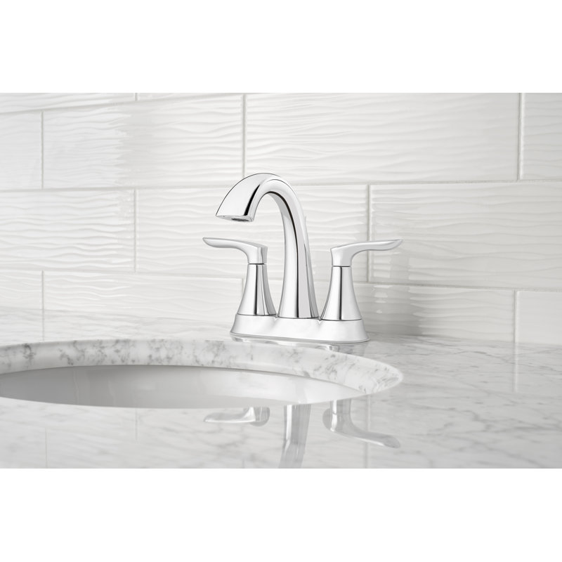 Robinet de bain à deux poignées Weller, Chrome poli