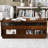 Modern Rectangle Coffee Table With Ample Storage, Fluted Style And Tempered Glass, Ideal For Various Living Spaces-159991757