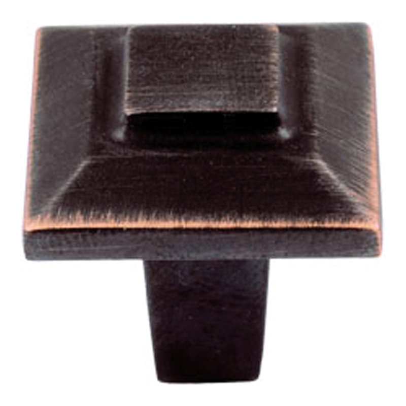 Trocadero 1" Length Square Knob, Venetian Bronze