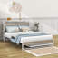 Base de lit plateforme en métal avec couchette et ports USB Wilhelmi-1035307511-1035307508
