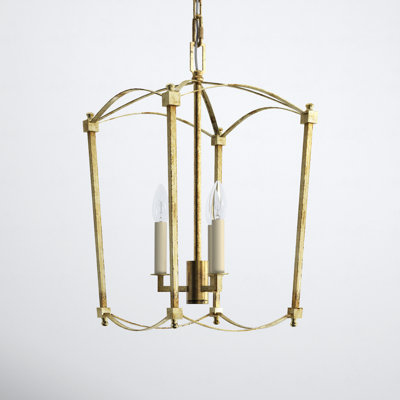 Olive 3-Light Metal Dimmable Lantern Chandelier