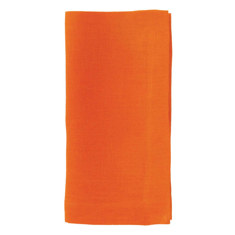 Riviera Linen Square Napkin, Tangerine