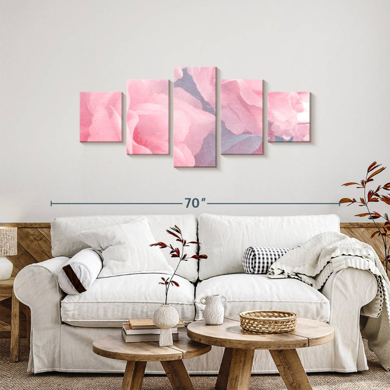 Tissu rose rose, H 24 po x l 55 po