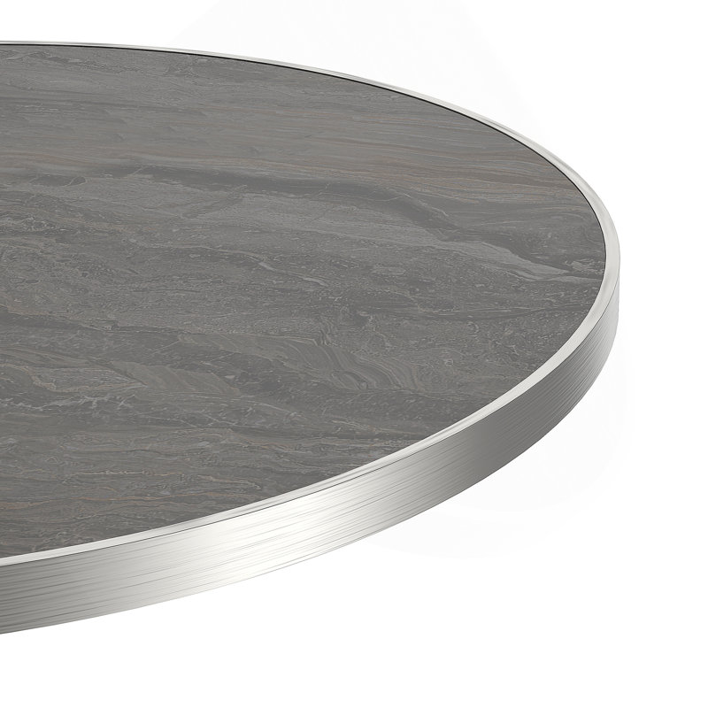 Table bistro ronde et moderne 31,5 pouces avec plateau tulipe et plateau en faux marbre, facile à assembler, structure en métal robuste