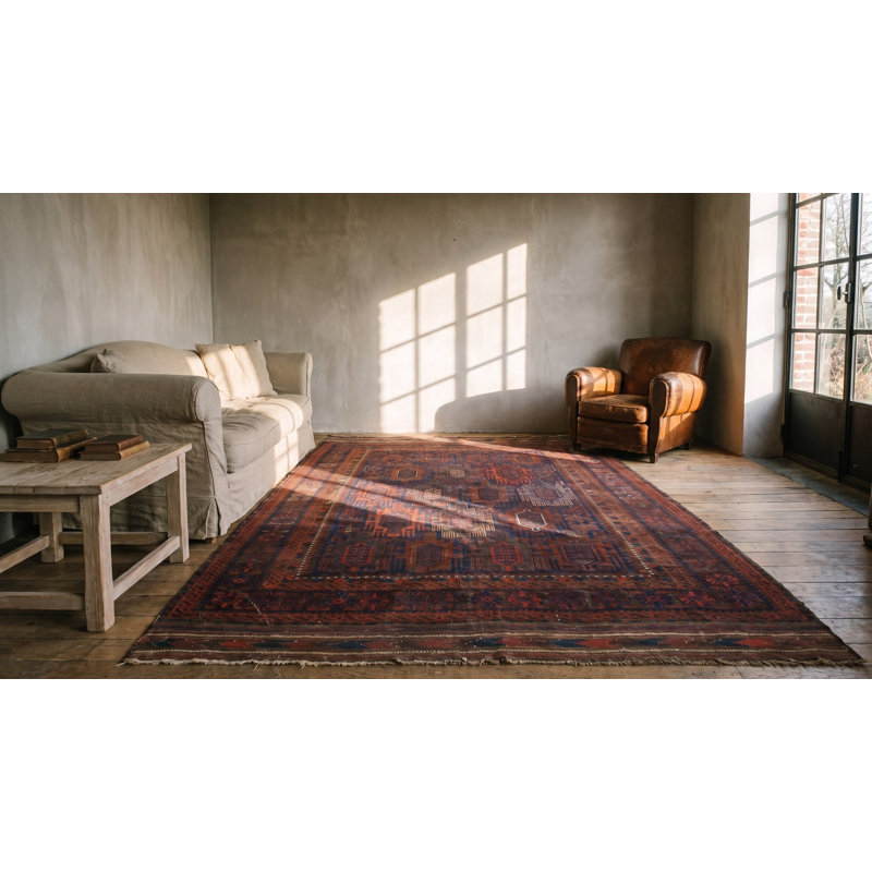 Blue Tribal Antique Late 19th Century Afghan Baluch Rug
