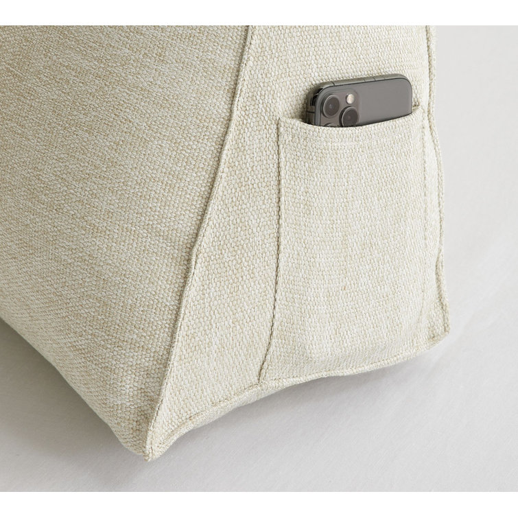 WOWMAX Headboard Wedge Reading Pillow Back Support Linen - Yahoo