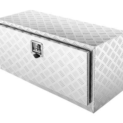 Boîte de ramassage en aluminium 36 po 17 po 18 po, étanche, avec serrure et clés, loquet à poignée en T, pour véhicules, outils de rangement sécurisés 36 po 17 po 18 po, verrouillable, camions, remorques, organisez vos affaires