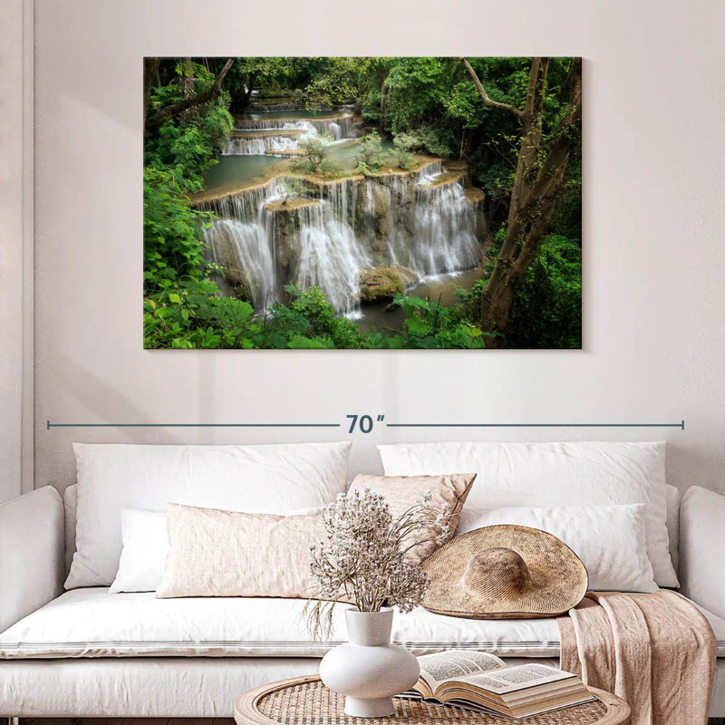 Alvord Rainforest River Waterfall, 32" H x 48" W