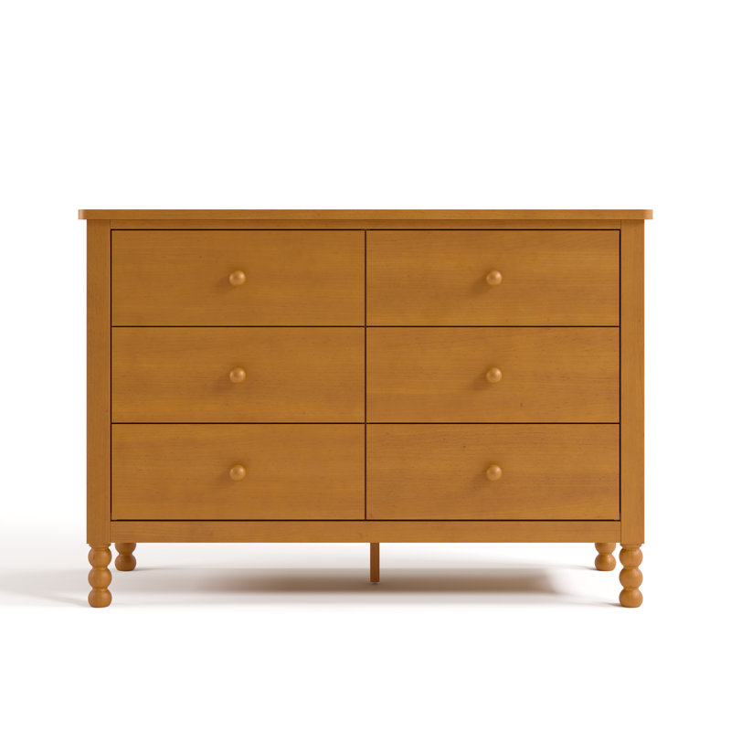 Rio 6 Drawer Dresser, Almond