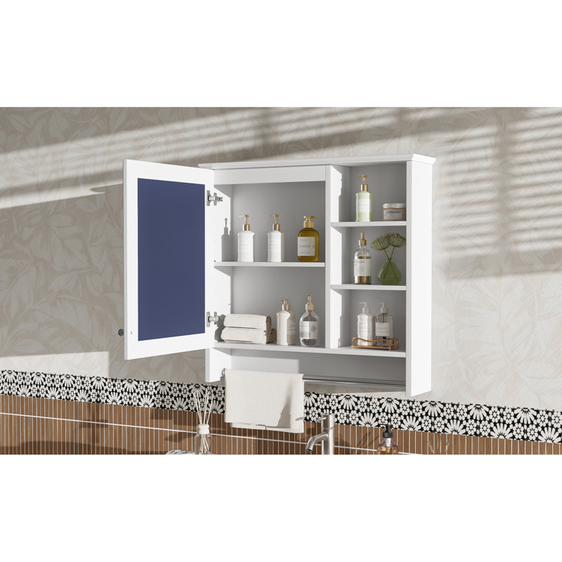 Armoires à pharmacie blanches modernes avec rangement réglable et miroir