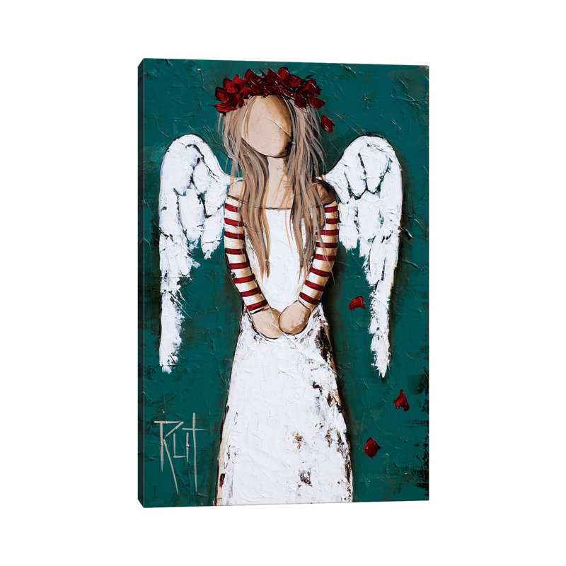 Feathery - Wrapped Canvas Painting Print, 66.04 cm H x 45.72 cm W x 3.175 cm D