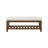 Large Rectangular Upholstered Tufted Linen Ottoman Bench, Padded Bench With Solid Wood Shelf-Ivory