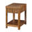 Rectangular End Table With Storage Shelf, Sofa Side Table With Solid Wood Legs