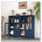 MDF Cabinet Glass Doors Drawer Open Storage Space-1914587320
