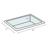 Kathryn Vitreous China Rectangular Drop-In Bathroom Sink with Overflow