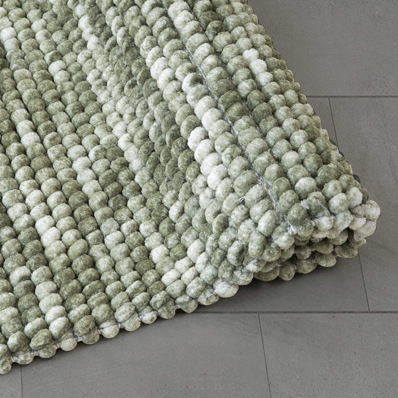 Tapis pour salle de bain en chenille French Color, Vert, L 32 po x l 20 po