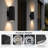 4-Pack Dusk-to-Dawn Outdoor Wall Lights, LED Up & Down Lighting, IP65 Waterproof Outdoor Wall Sconces