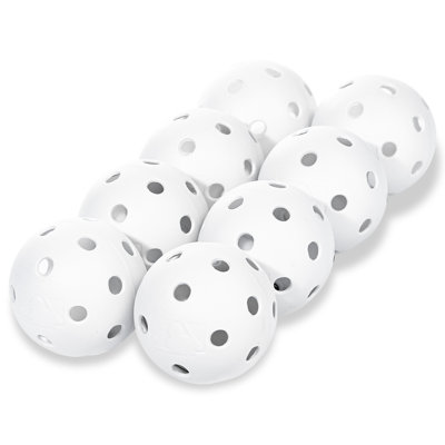 Balles de baseball de remplacement en plastique Franklin - 70 mm, taille de baseball officielle - Jaune - paquet de 8