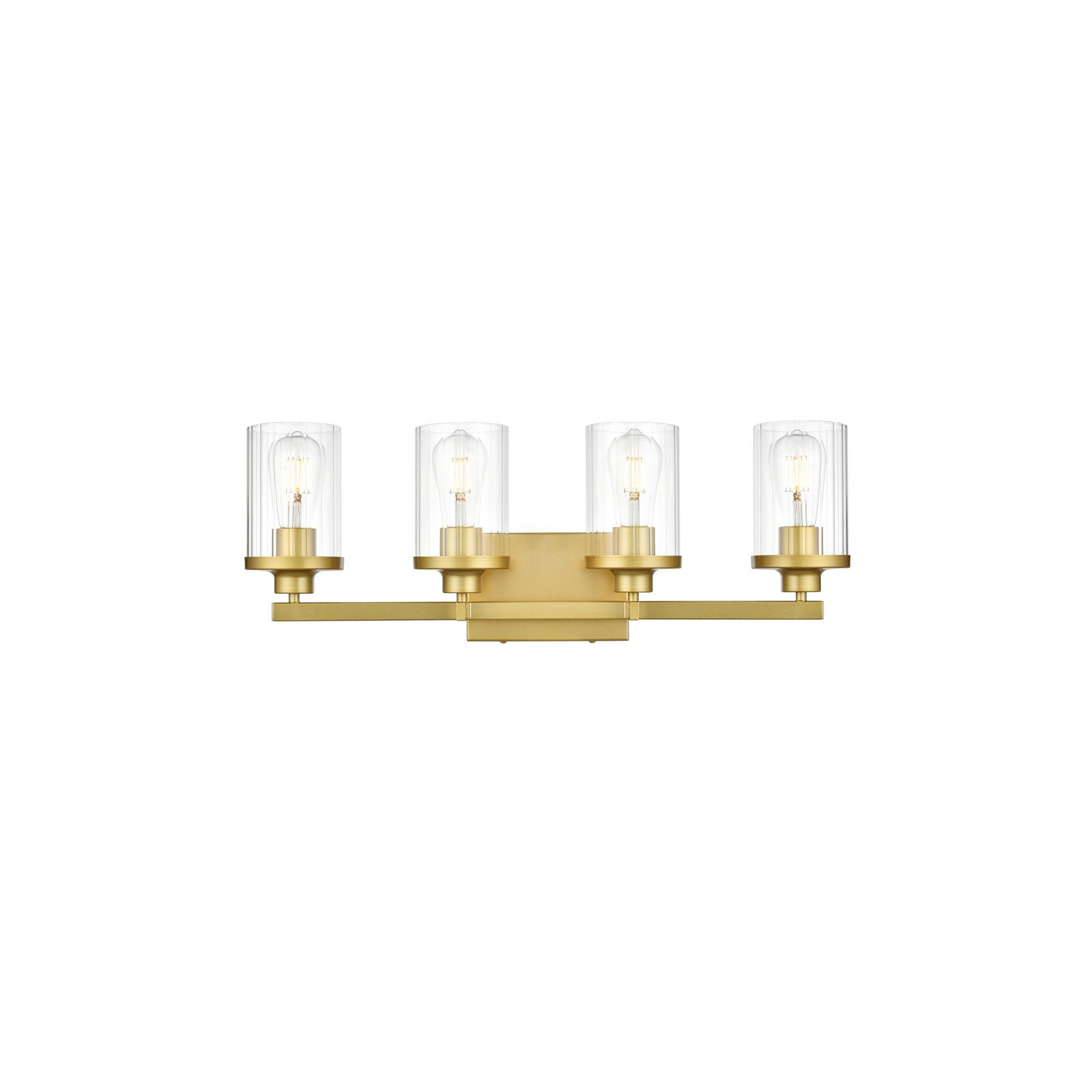 Dariela Dimmable Vanity Light, Brass, 10" H x 18" W x 18" D, 3 Lights