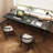 Black Rectangular Solid Wood Writing desk-533090025