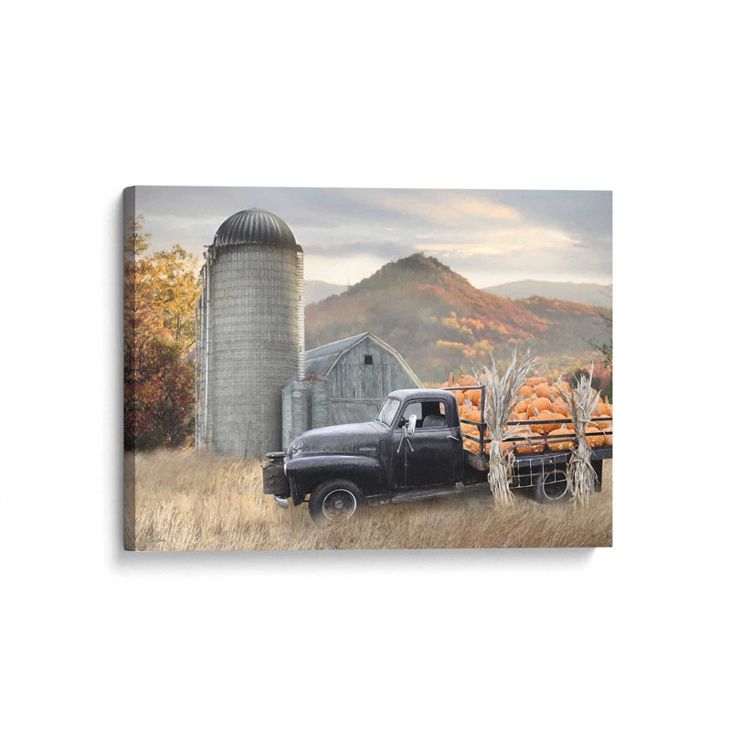 «Autumn at the Pumpkin Farm» par Lori Deiter, reproduction d'art, L 24 po x H 18 po, Ne s’applique pas, Toile tendue