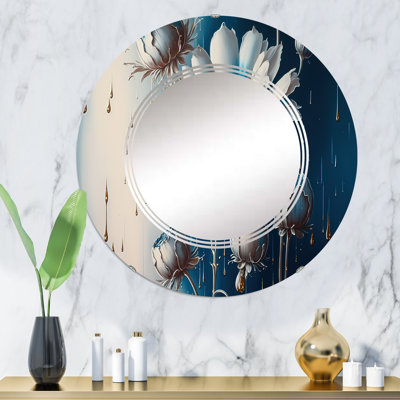 Miroir mural praisy bleu
