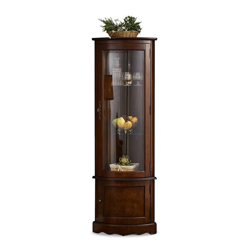 Vitrines en bois massif noisette + verre
