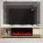 69"Media Console For TVs Up To 80" With Electric Fireplace, Large TV Stand with Led Light-1314373311