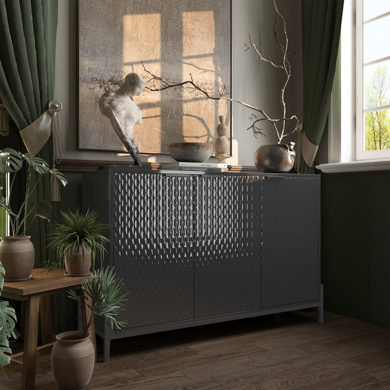 Buffet Tiet, Noir, H 31,5 po x l 48,8 po x P 15,74 po