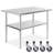 30" W x 48" L Stainless Steel Prep Table With Undershelf & Caster Wheels