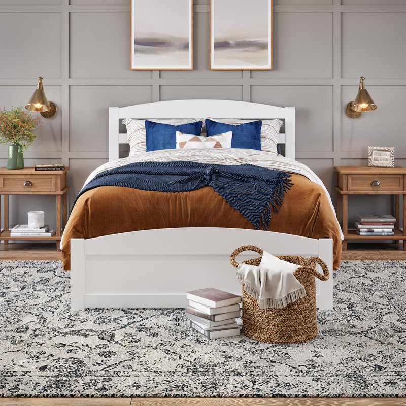 Elliana Solid Wood Slat Storage Bed, White, Queen