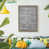 Toile avec cadre noyer