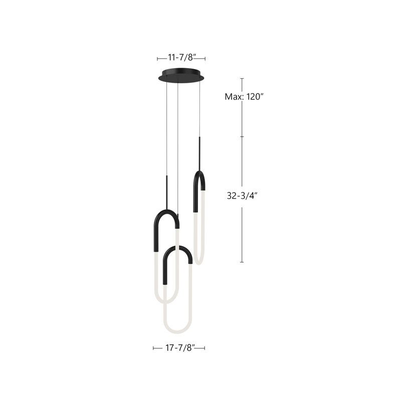 Huron 3 - Light LED Pendant, Black