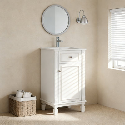 Meuble-lavabo 18 po avec lavabo en céramique