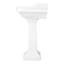 Lavabo de salle de bain piédestal en porcelaine 24 po avec trop-plein Cierra