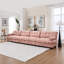 Spacieux canapé modulaire en bois rose de style moderne de 158 pouces pour la maison
